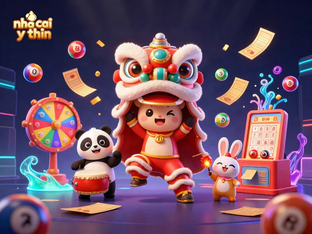 Experience vibrant gameplay vibes at nha cai uy tin with energetic characters and colorful lottery elements.