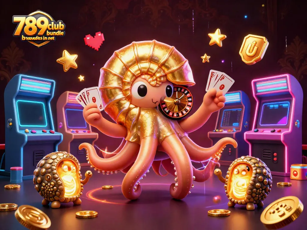 Experience the thrill of gambling with vibrant 789club bundle bytes in net illustration showcasing casino games and excitement.