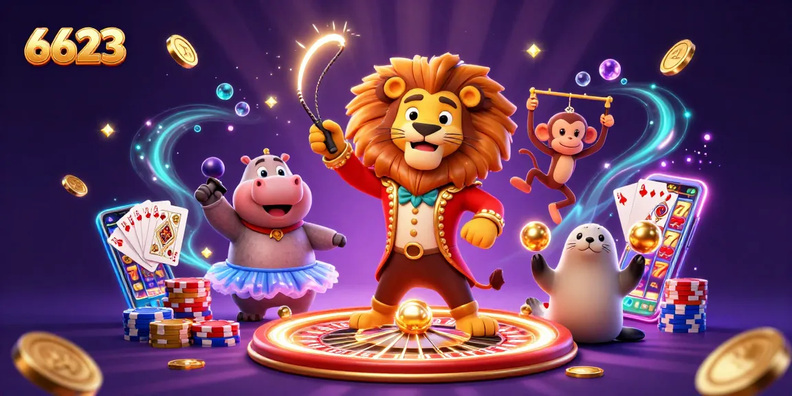 Experience thrilling gameplay at 6623 Casino, featuring dynamic characters and vibrant casino elements.