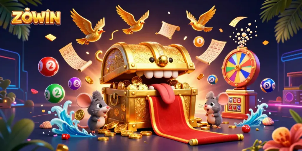 ZOWIN invites players to enjoy thrilling lottery games with colorful elements and dynamic action.