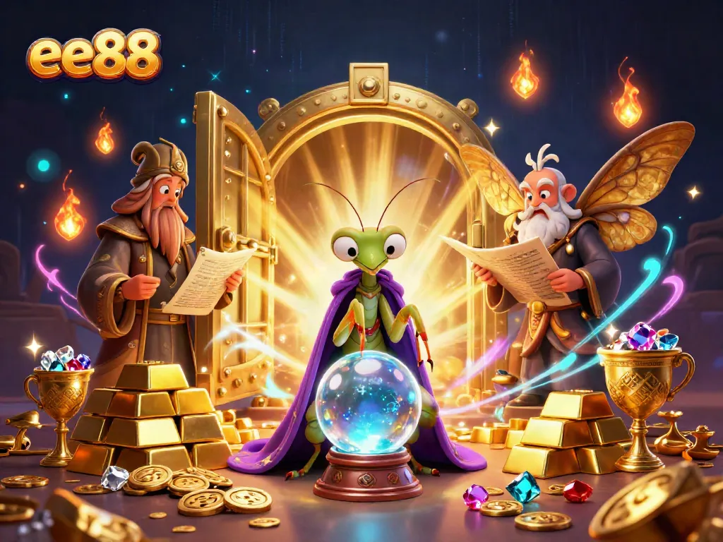 Experience the magical fortune of ee88 with vibrant casino treasures and mystical characters.