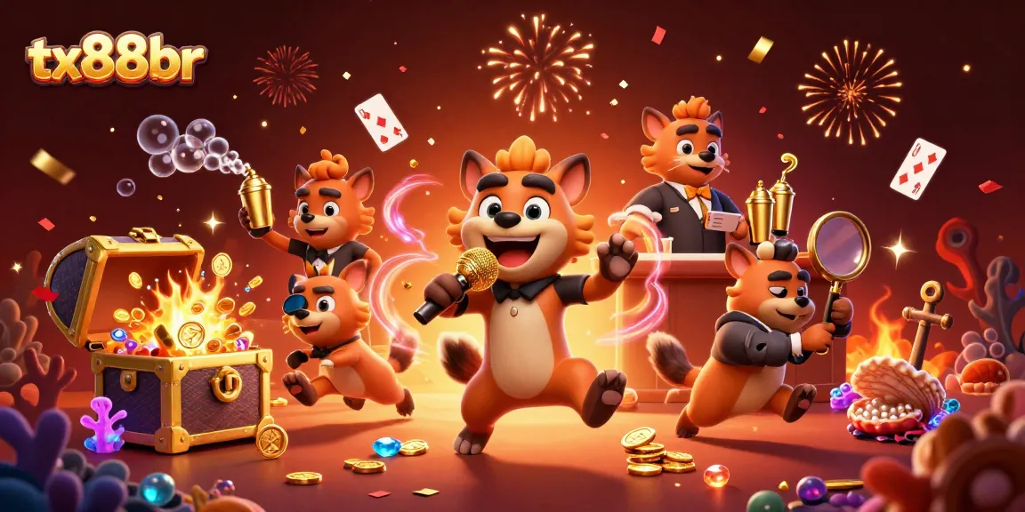 Engage with the vibrant scene featuring hyenas at tx88br casino, mixing drinks and entertaining with lively visuals.