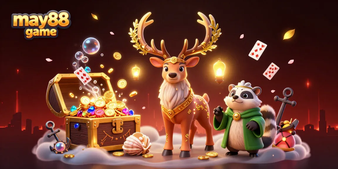 Experience the excitement of may88 game with colorful treasures and enchanting characters in 3D.