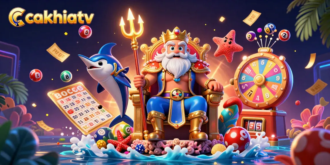 Join the excitement of cakhiatv's vibrant lottery scene with colorful elements and immersive action.
