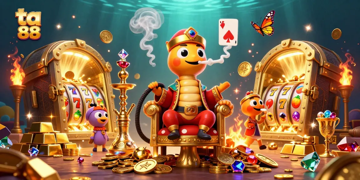 Experience exciting gaming at ta 88 with a vibrant illustration of casino treasures.